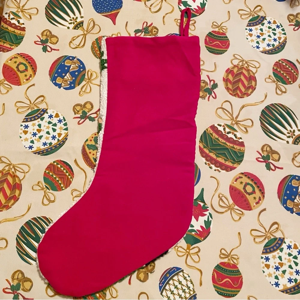 Pier 1 Imports Nutcracker Christmas Holiday Stocking Hooked Rug Yarn 3D Hat 19